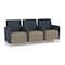 Lesro Siena 3 Seat Tandem Seating, Brushed Steel, RS NightSky Back, MD Farro Seat, RS NightSky Panels SN3103 - alternate 1